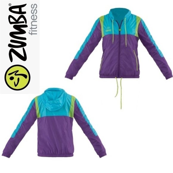 NEW Zumba Breakin' Track Jacket Purple Medium - Picture 1 of 7